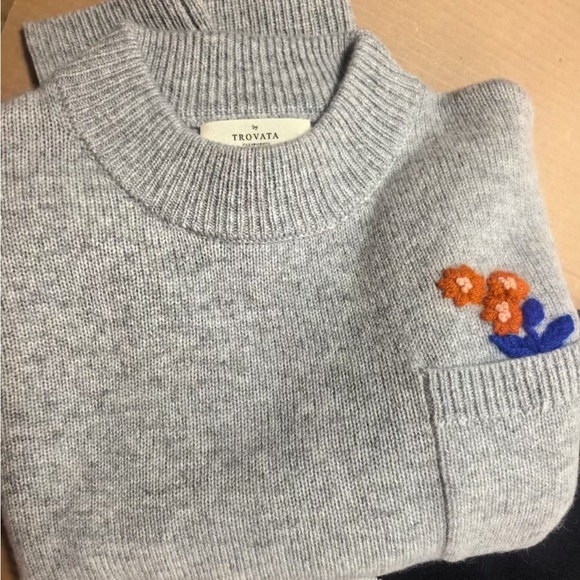 TROVATA Oksana Sweater Grey 100% Cashmere - Picture 7 of 14